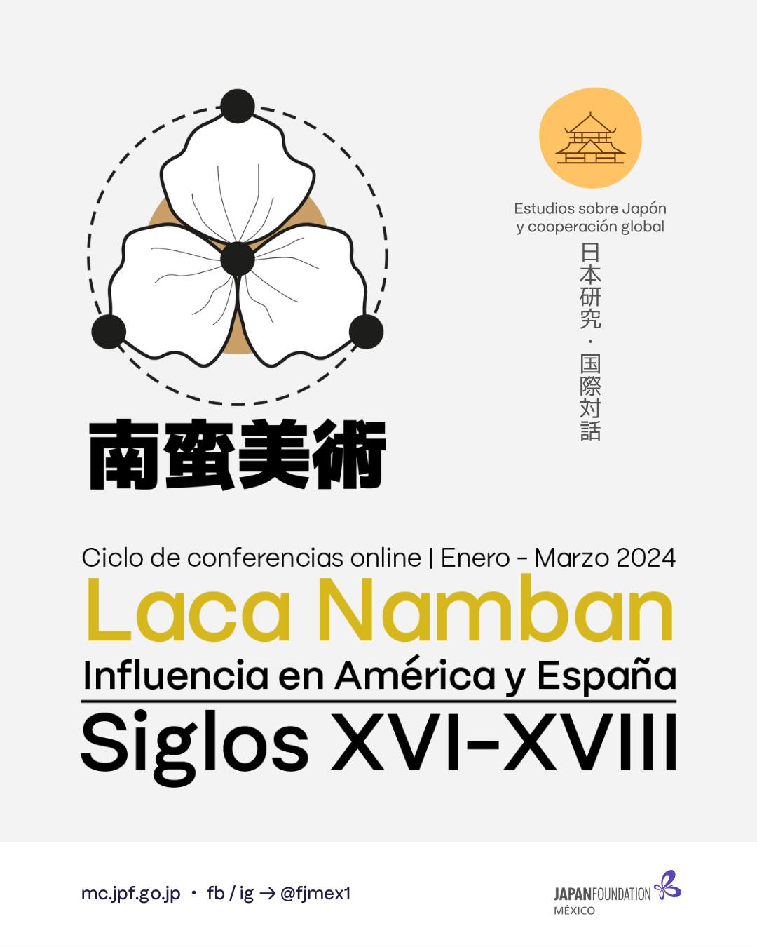 Ciclo de Conferencias Fundación Japón: “Laca Namban: Influencia en América Latina y España – Siglos XVI-XVIII”.